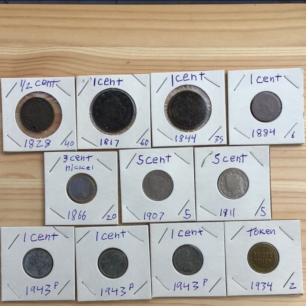 Assorted old U.S. coins 11 in total
