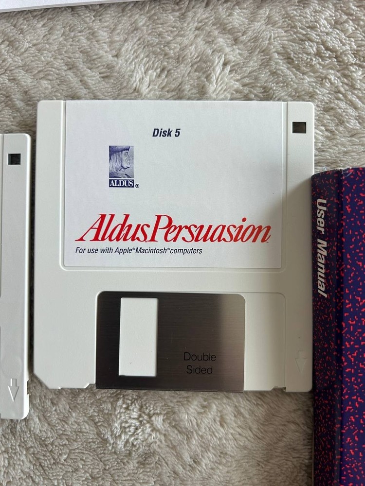 Aldus Persuasion For Macintosh 2.0 Version. Vintage Apple software