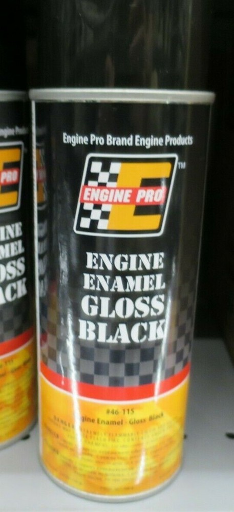 Engine Pro 46-115 Engine Enamel Paint Gloss Black 12 Oz Can