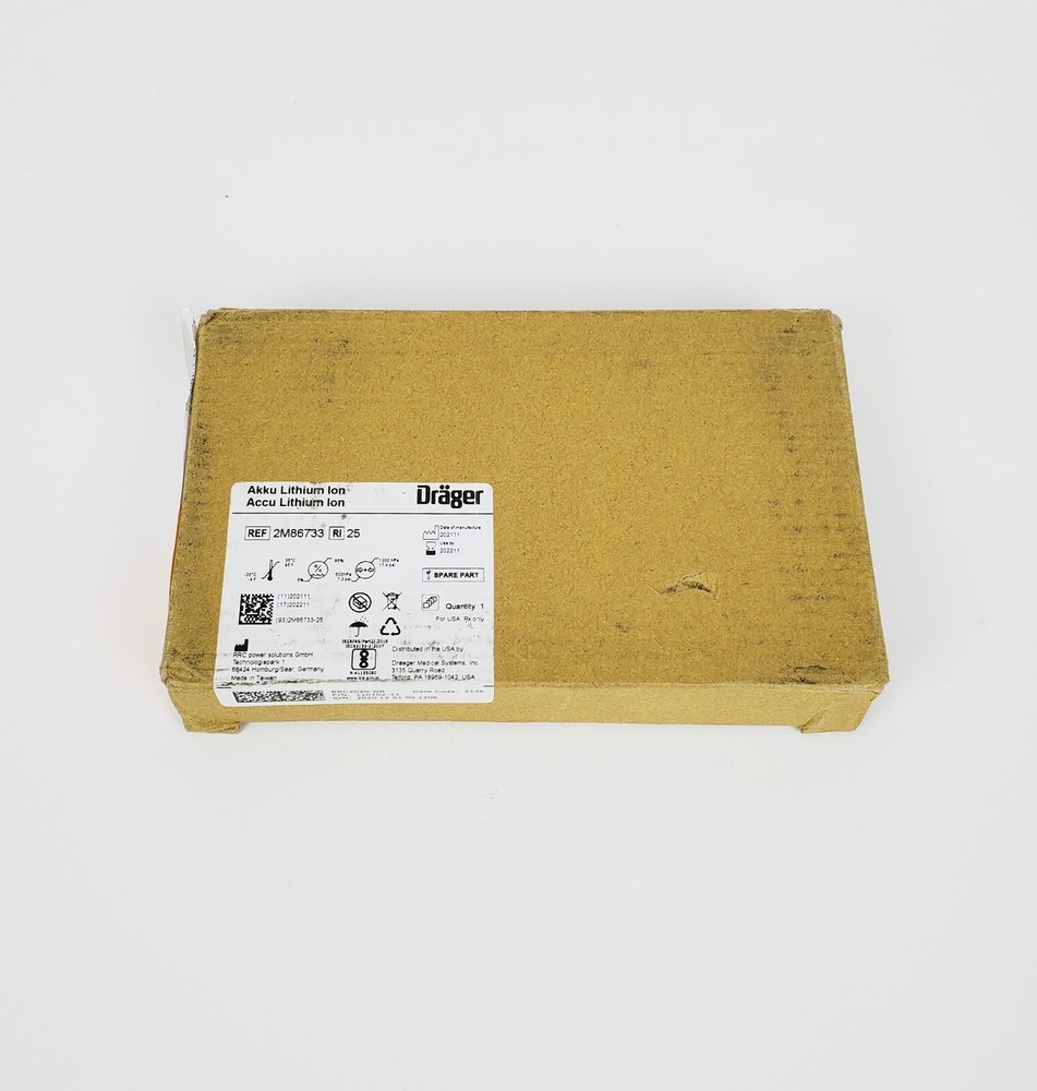 Drager 2M86733 Lithium Ion Battery, New!