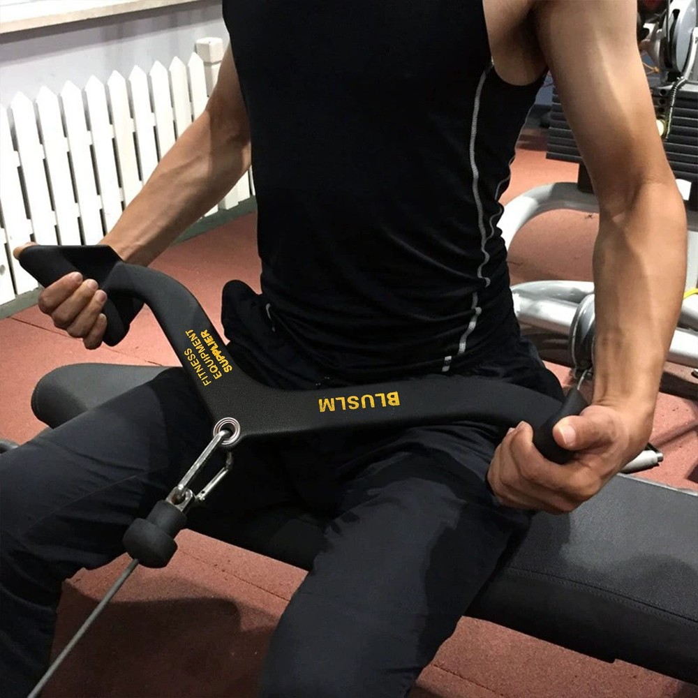 LAT Pull Down Bar for Cable Machine, LAT Pulldown Attachments Tbar Vbar Cable...