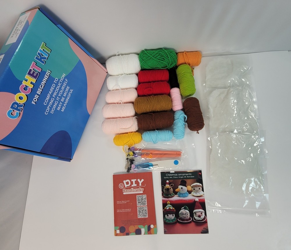6 Pcs(Christmas)Crochet Kit for Beginners with Step-by-Step Video Tutorials