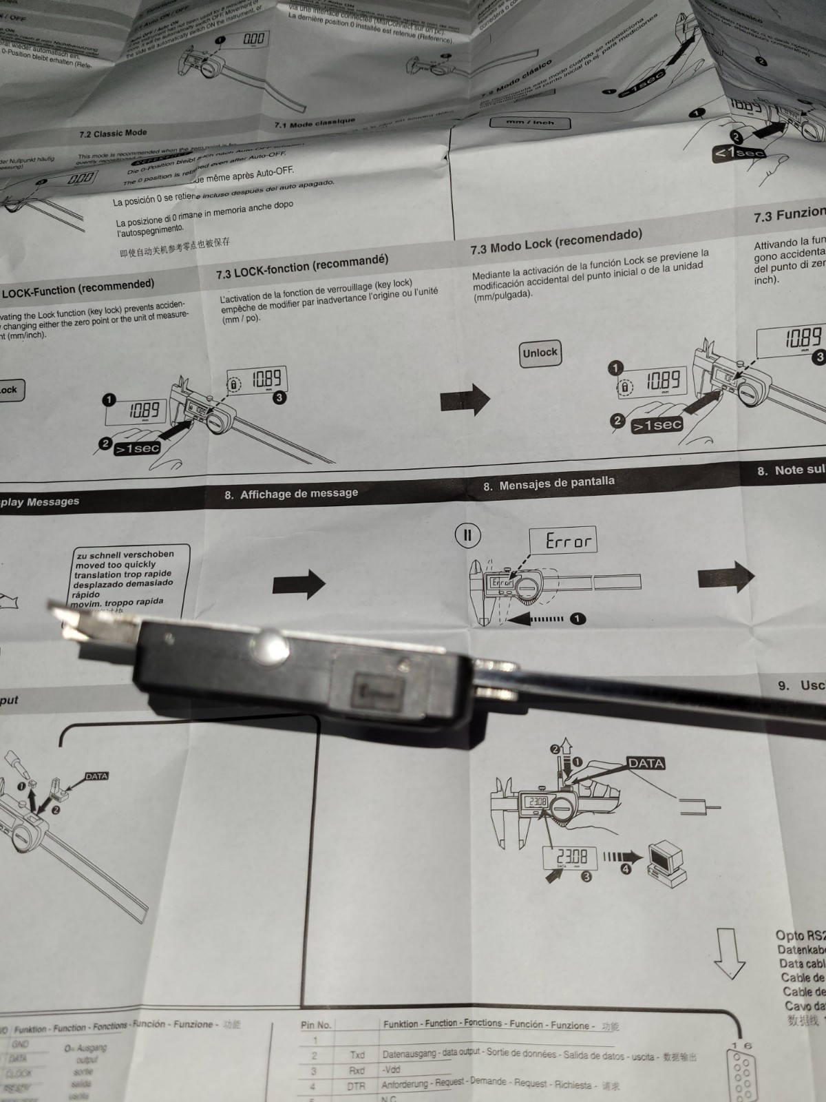 Mahr 4103069 MarCal 16 EWR Electronic Caliper, 0-8"/200mm Range .0005"/0.01mm