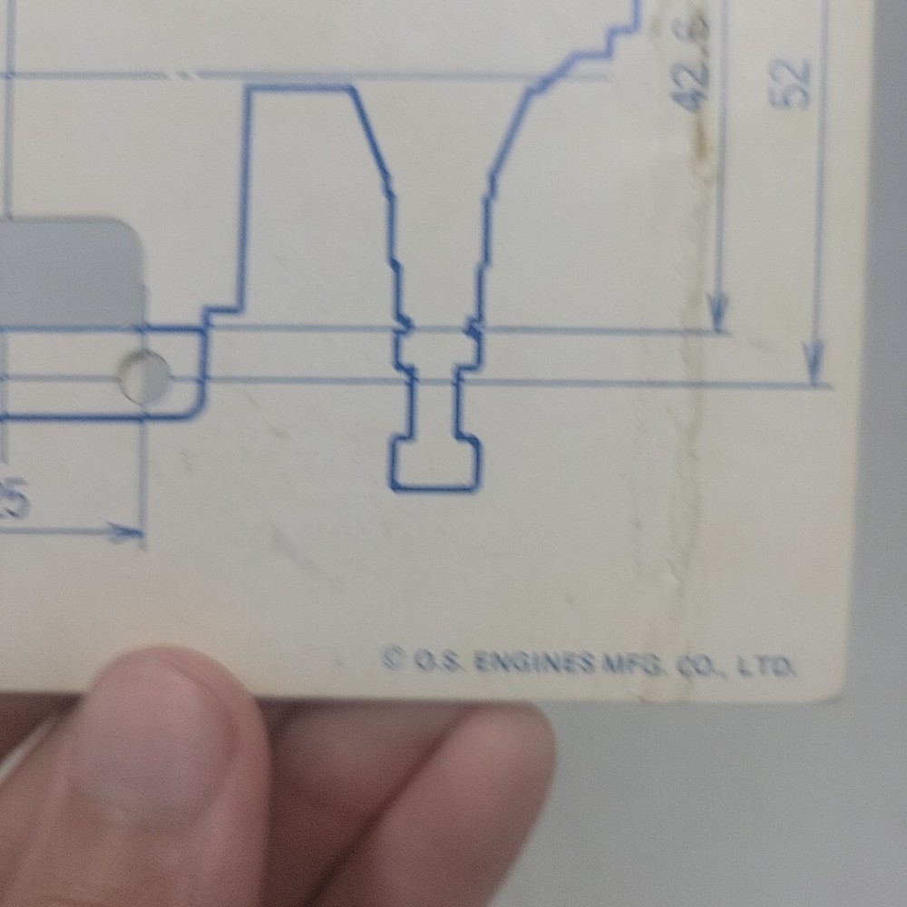 FS-91S R/C Engine Mounting Hole Template For Drilling Engine Mounting Holes