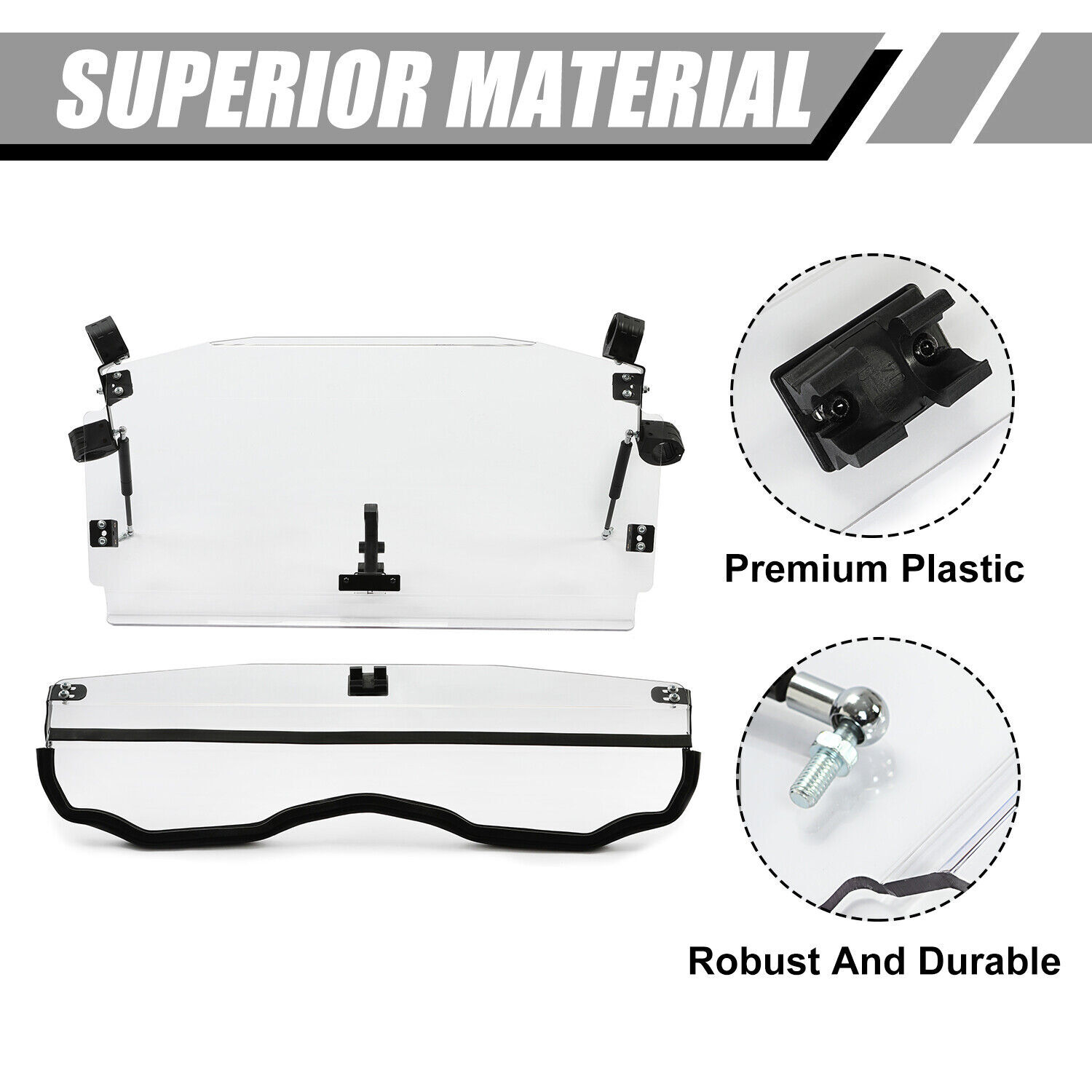 For CFMOTO ZForce 500 / 800 / 1000 Model Front Flip Windshield Scratch Resistant