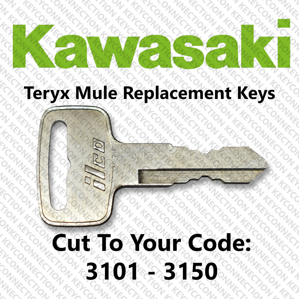 Kawasaki Teryx Mule Replacement Key Cut to Code 3101-3150