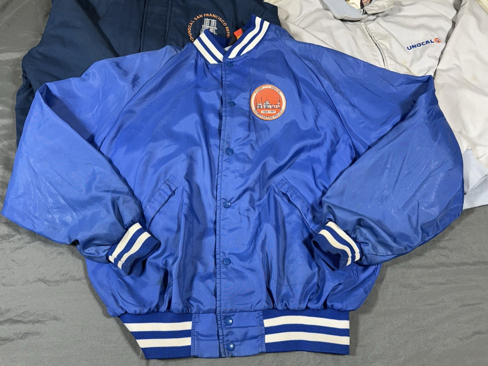 11 Lot Vintage Jackets Unocal 76 San Francisco Refinery Oil Gas Petroleum Larry