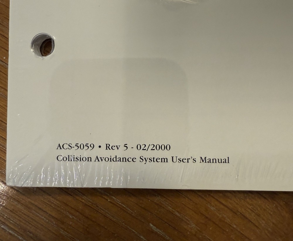 2000 Honeywell Collision Avoidance System TCAS User MANUAL