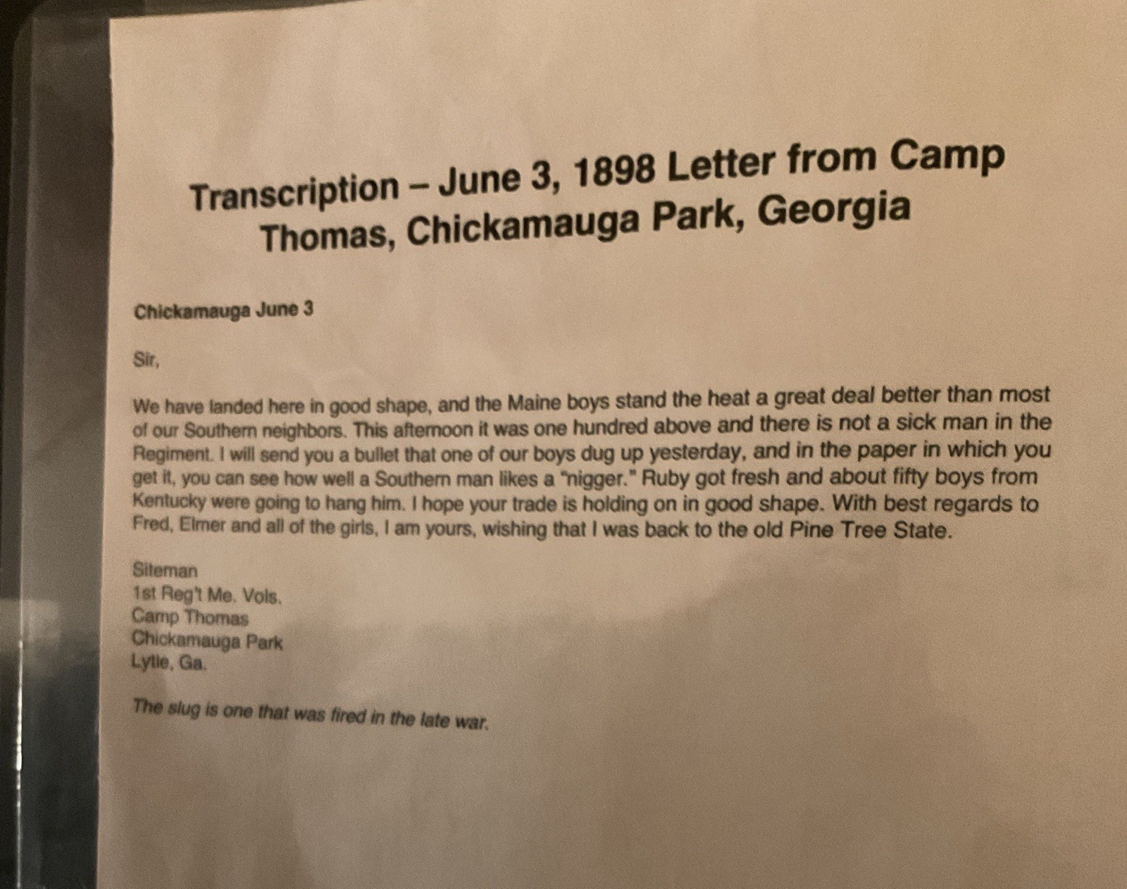 1898 Soldier Letters From Spanish-American War- Chickamauga , Georgia (3)