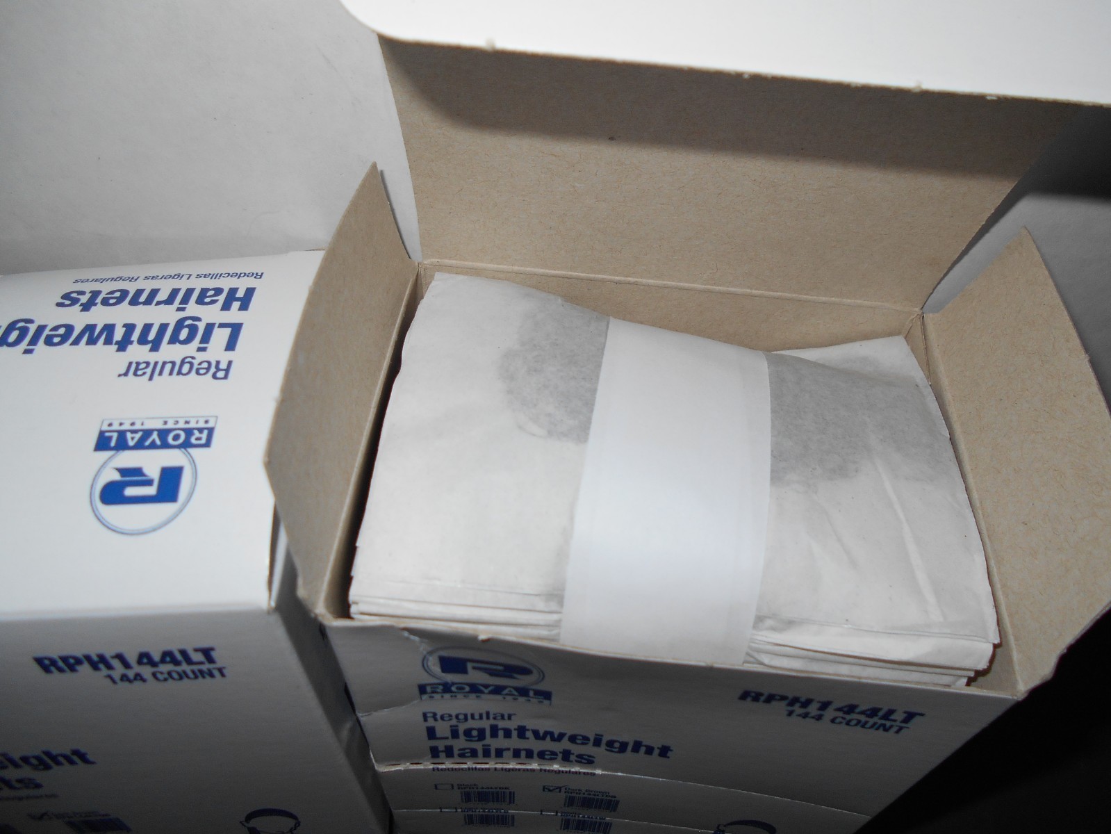 Royal RPH144LTDB LightWeight Dark Brown Hairnet Latex Free 2/144-Pks= 288 total