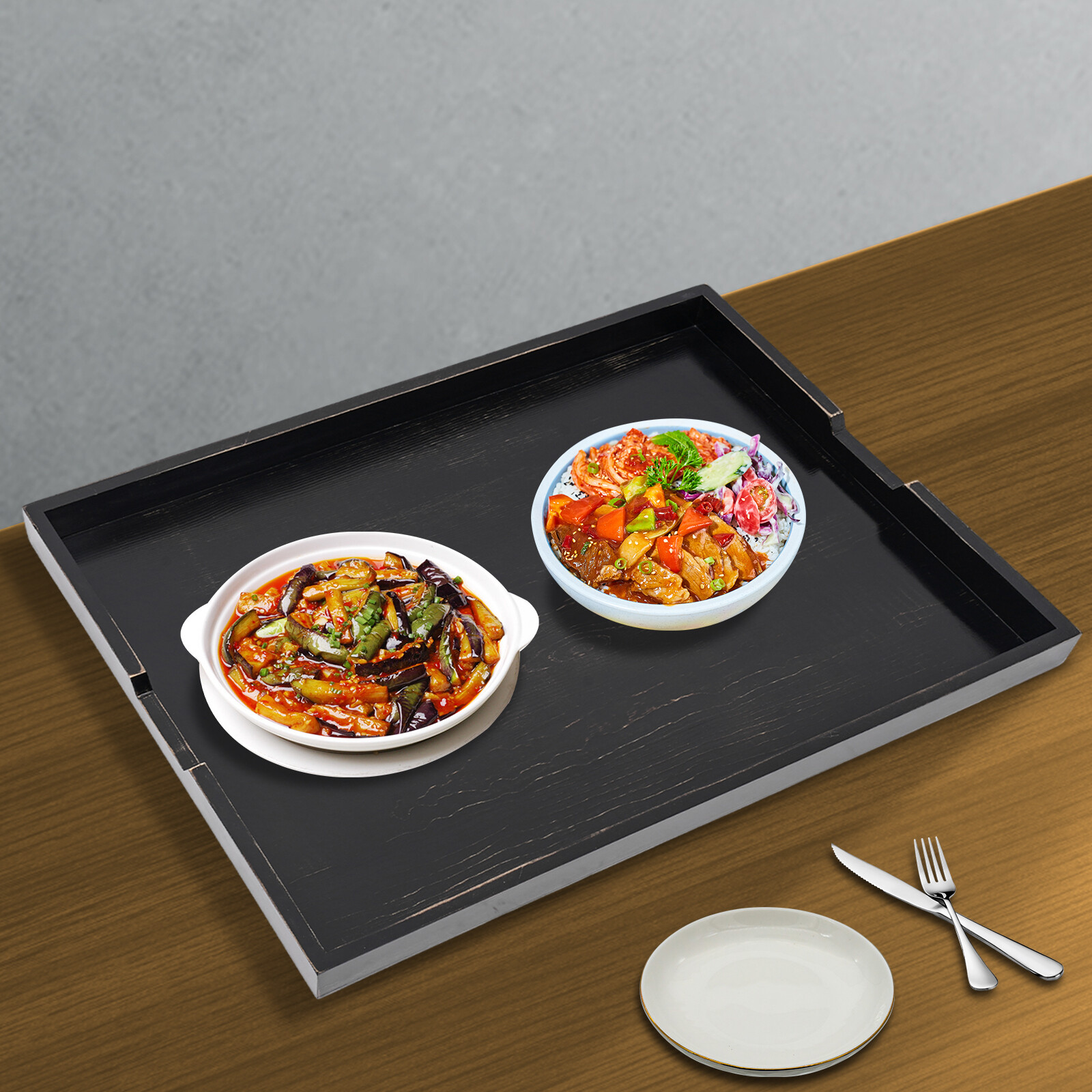 Stove Top Cover Pine Wood Noodle Board Stove Covers with Built-in Handles