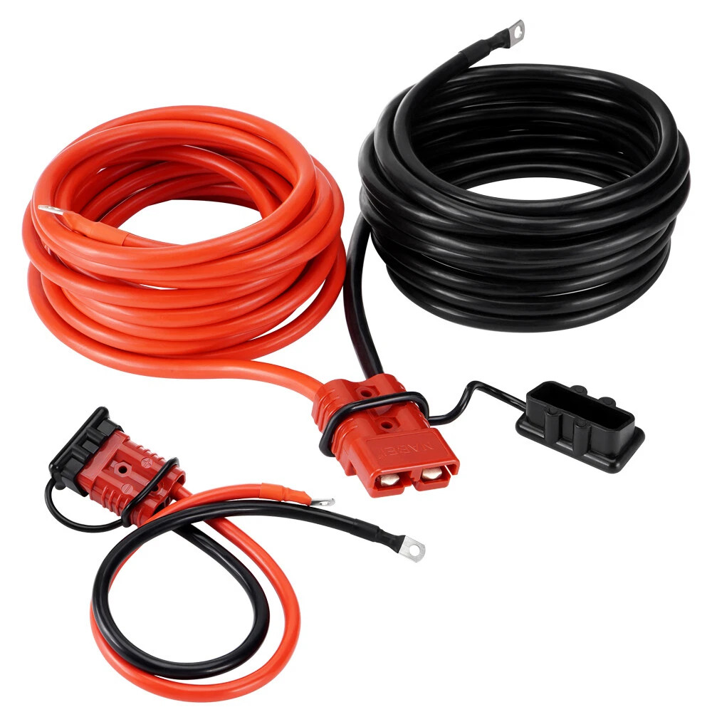 Heavy Duty 24 FT Quick ,Disconnect Winch Power Cable 2 Gauge 2 AWG Copper Wiring