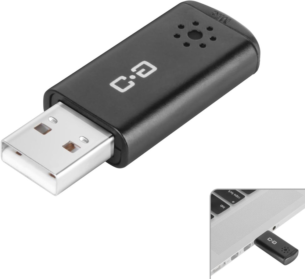 Cordless USB Microphone for Laptop/Desktop - High Sensitivity, Plug-and-Play