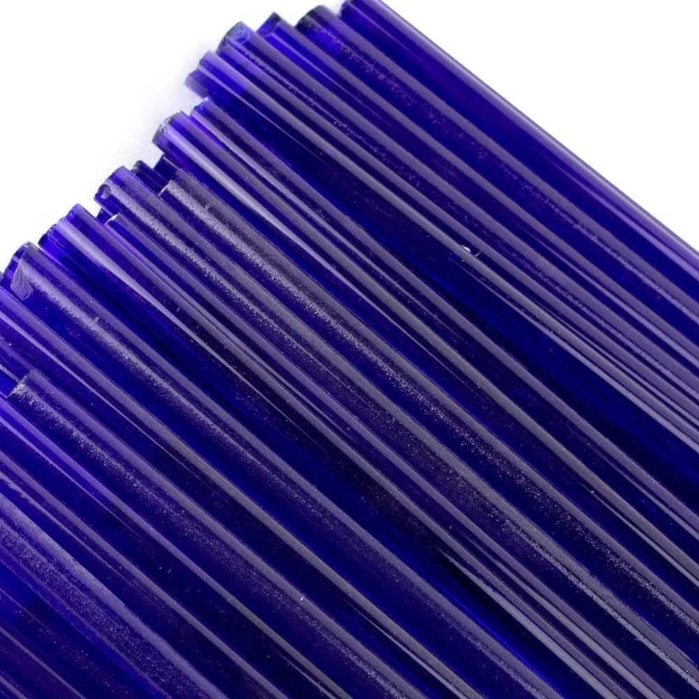 Oceanside Glass Rods Dark Blue Transparent 96coe 1lb.Bundle
