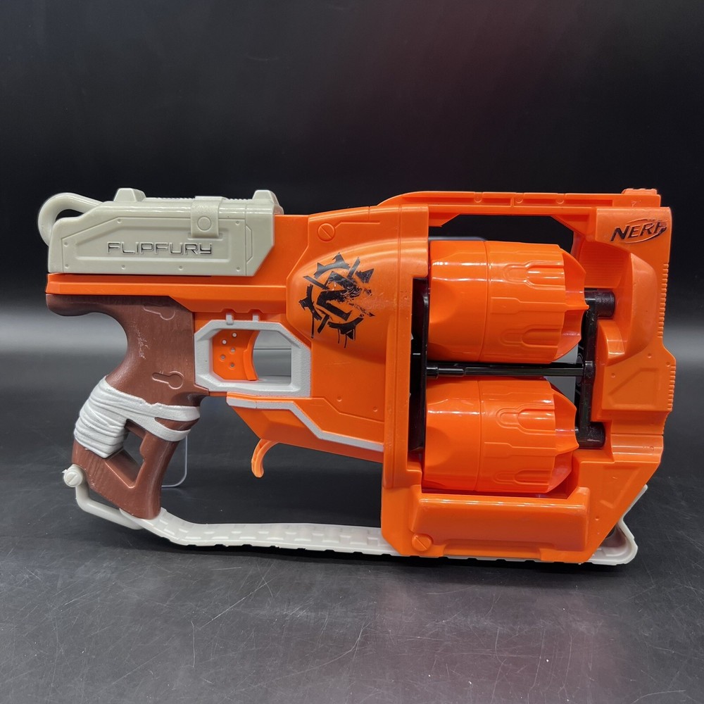 Nerf Zombie Strike Flipfury Nerf Gun Blaster Tested.