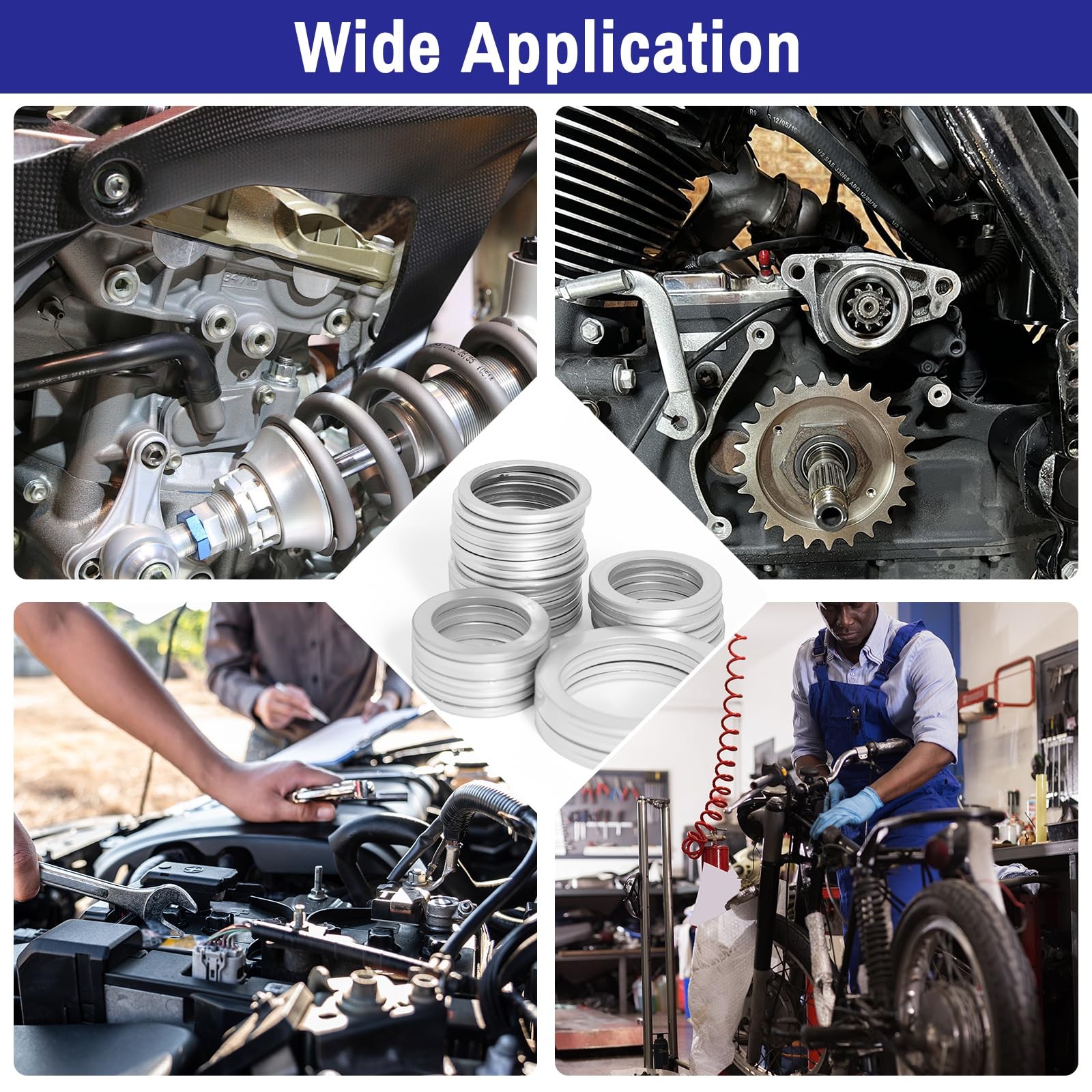 600 Pcs Aluminum Crush Washer Assortment Kit � 18 Sizes Oil Drain Plug Gasket As