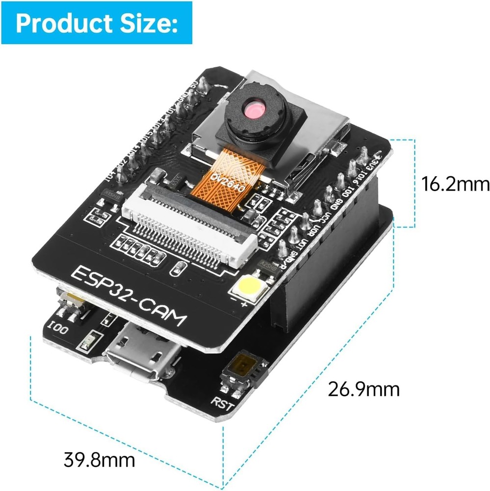 2-Pack ESP32 CAM Development Board, for ESP32-CAM MB WiFi/Bluetooth Developme...