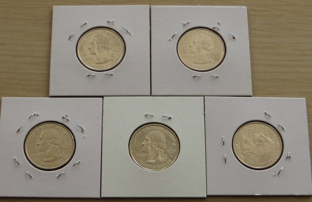 5-US mint State Quarters 2000d's (L619p16-20) Uncirculated us mint set