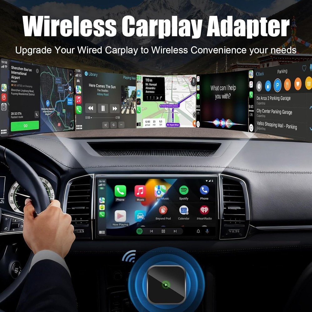 Wireless USB CarPlay Adapter For iPhone Apple Carplay Android Dongle Plug & Play