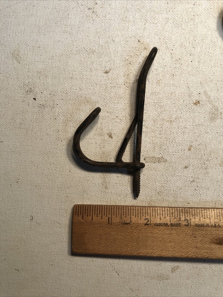 5 Antique Vintage Twisted Wire Coat Hooks