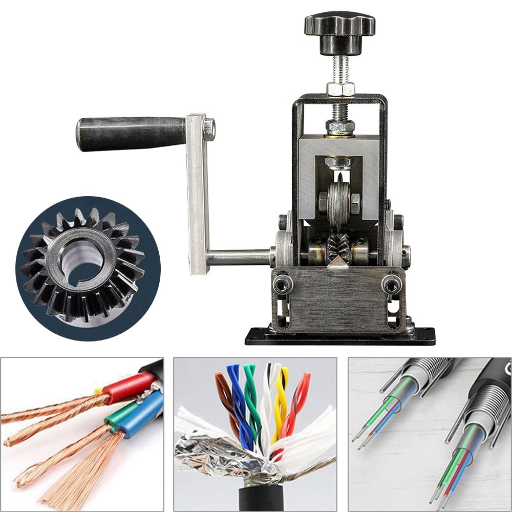 Manual Wire Stripping Machine Cable Stripper Crank Scrap Copper Cutter Recycle ]