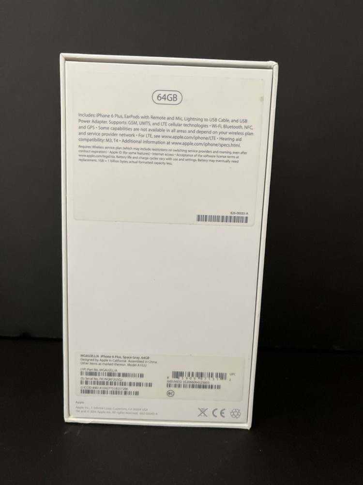 Original Apple iPhone 6 Plus 64GB - Retail Box Packaging Only