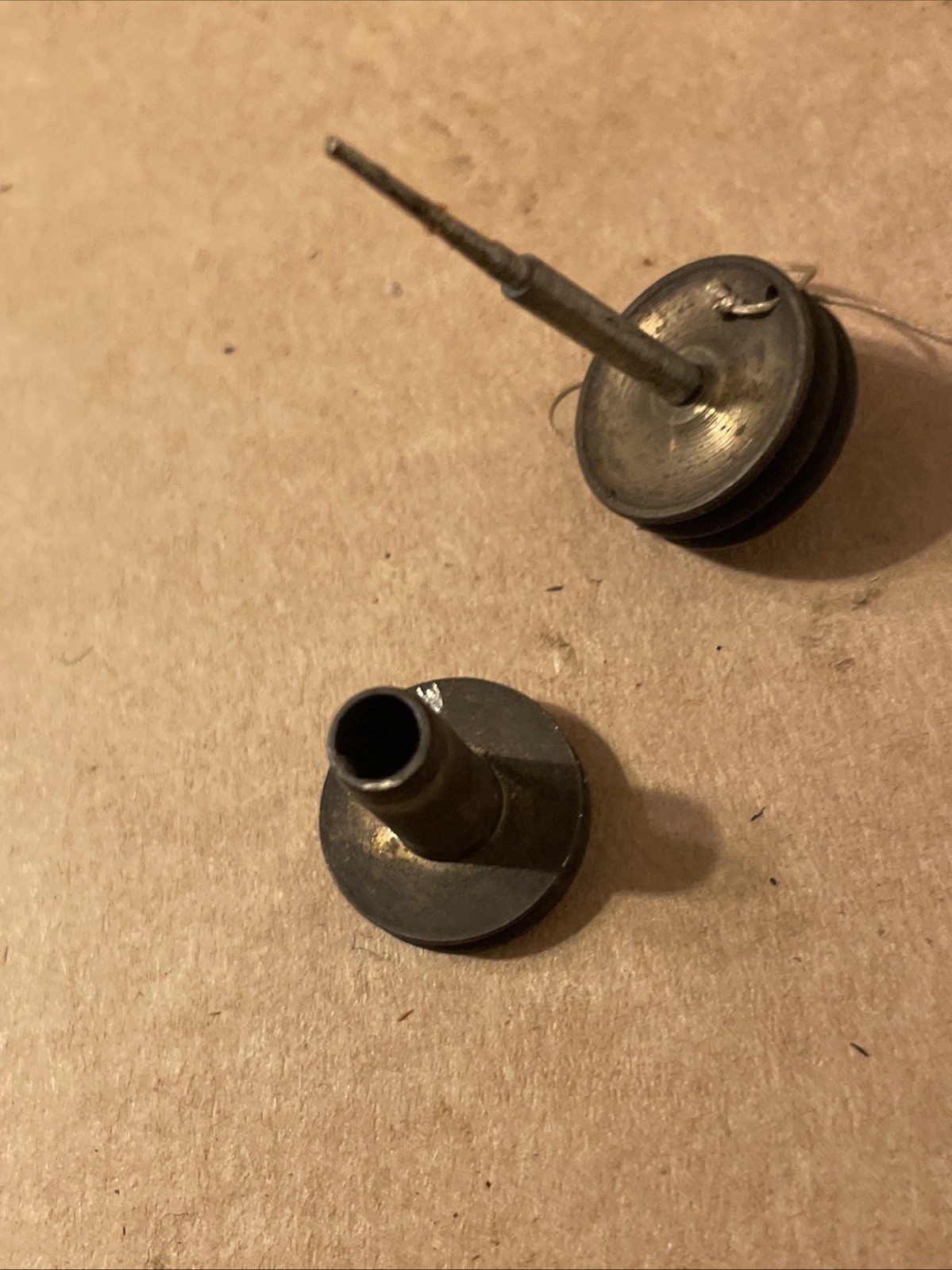 Antique English Barometer Brass Back Plate & Pulley Parts