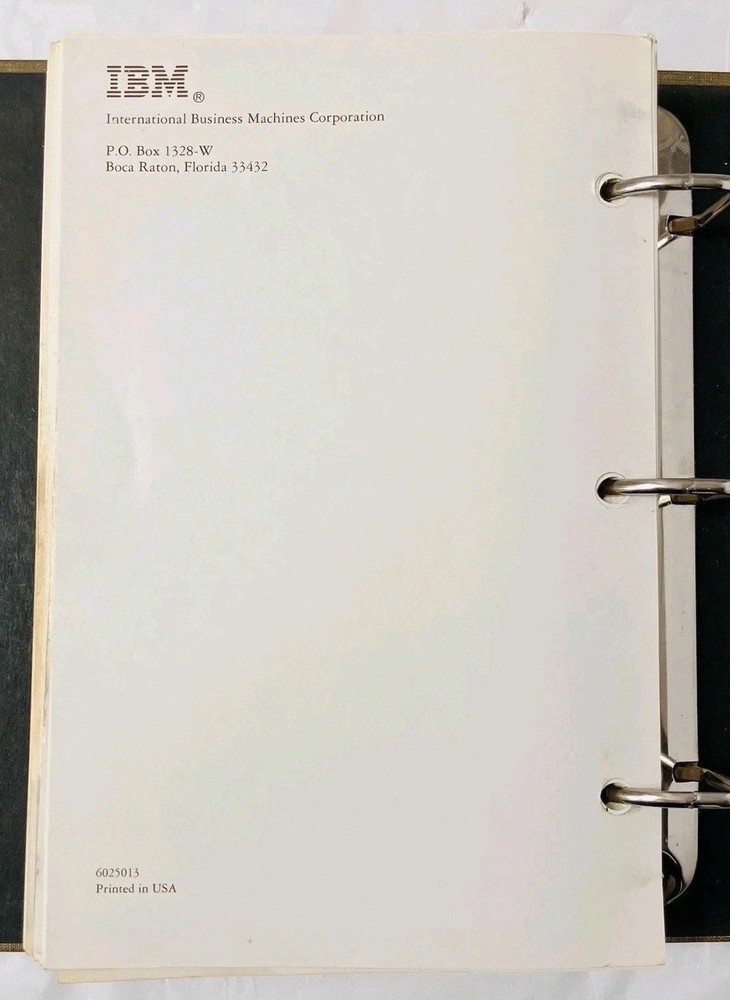IBM BASIC Personal Computer Hardware Reference Library Manual (1982) w/ Slipcase