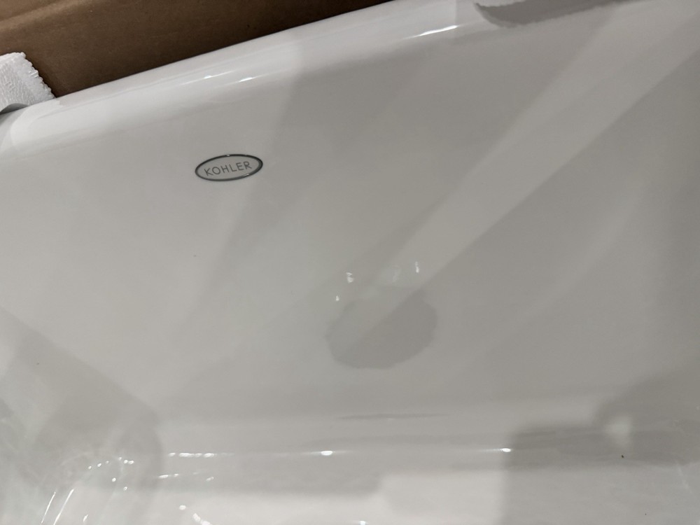 Kohler 6587-0 White Vitreous China Rectangular Undermount Bathroom Sink