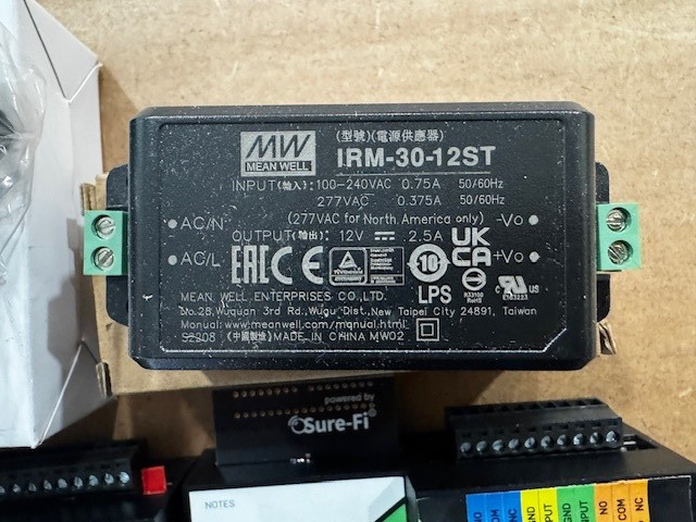 SURE-FI Wireless Wiegand Bridge DS004-WIEGAND, POWER SUPPLY, IRM-30-12ST