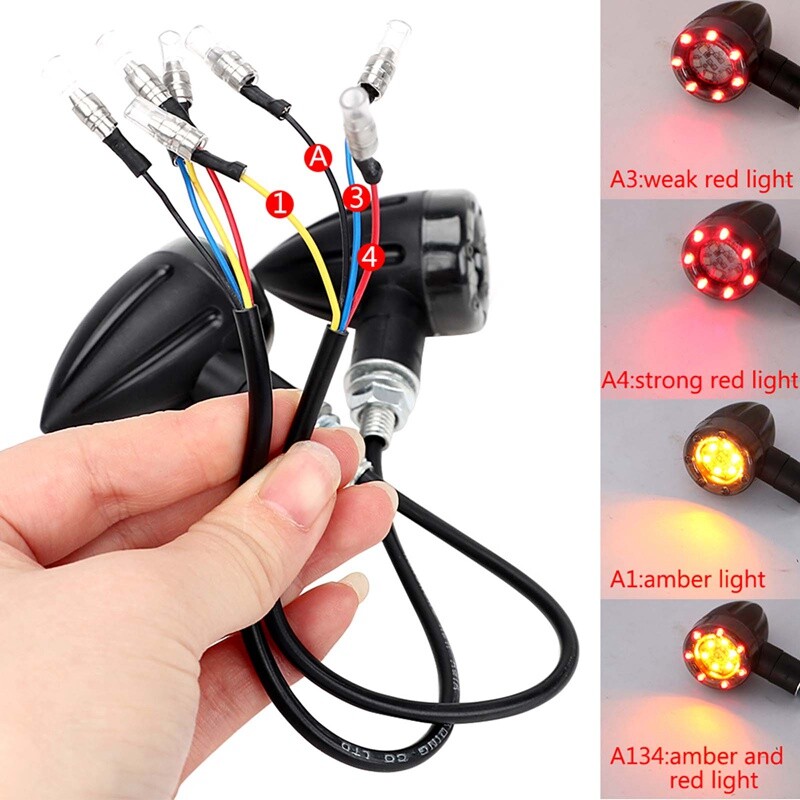 4X Motorcycle LED Turn Signals Blinker Light For Harley Sportster XL 1200 883
