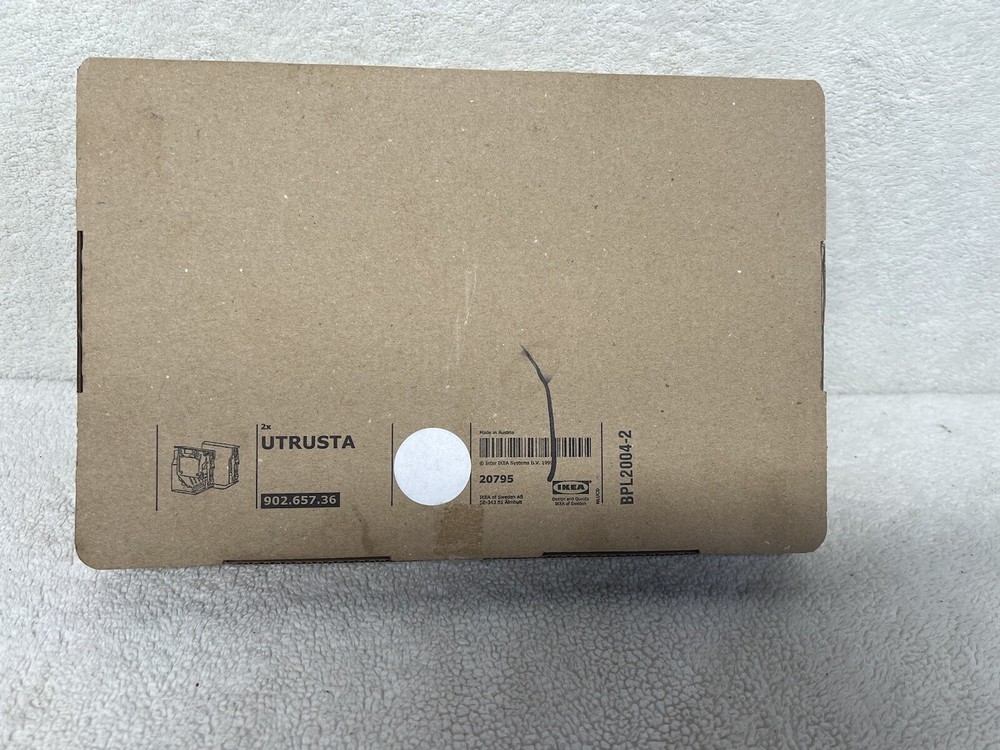 Ikea UTRUSTA Horizontal Cabinet Hinges 902.657.36 Soft Closed New