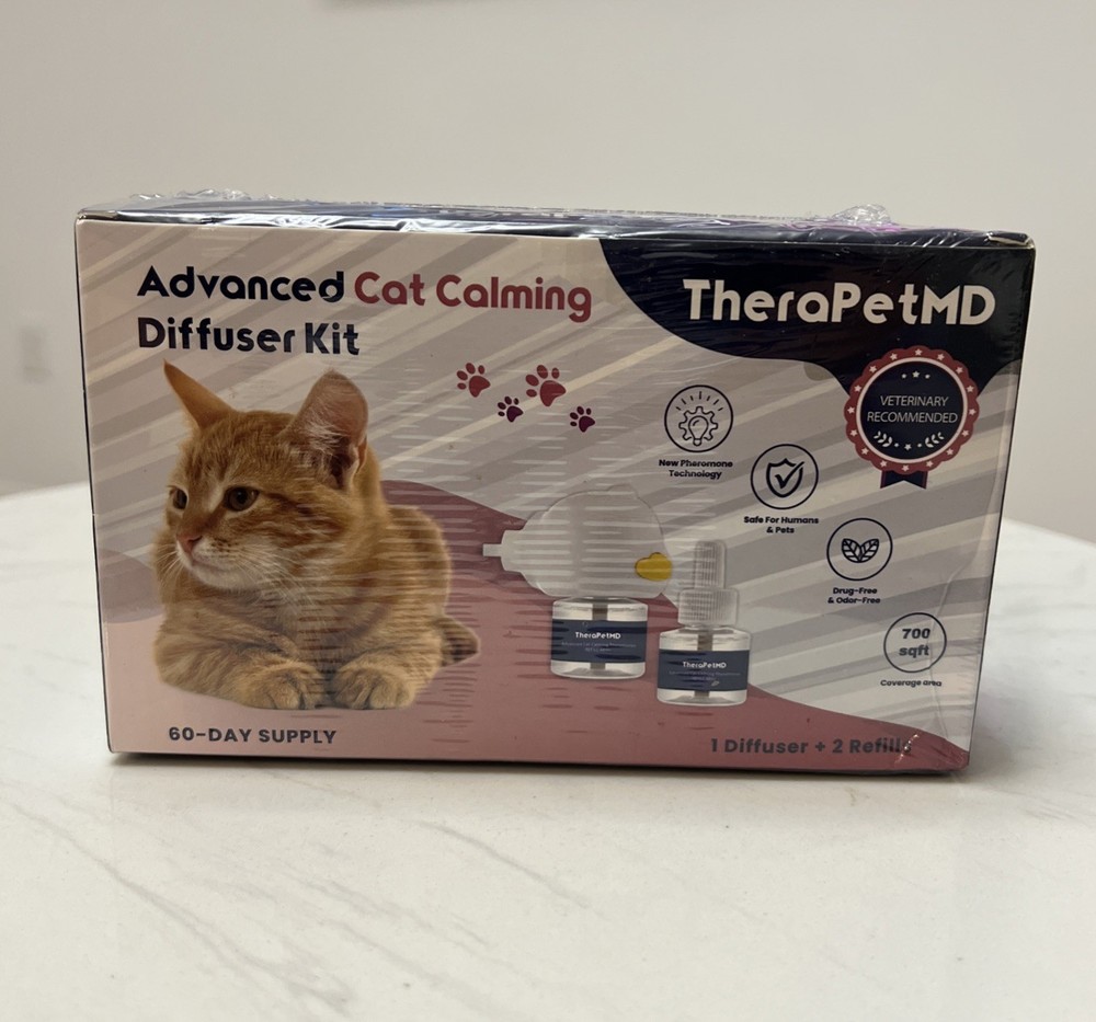 TheraPetMD Advanced Cat Calming Diffuser Kit 60 Day Supply 1 Diffuser 2 Refills