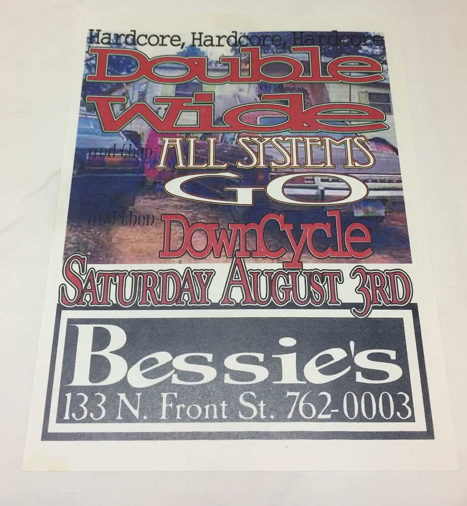 early 2000's band flier ~ DOUBLE WIDE, ASG, DOWNCYCLE