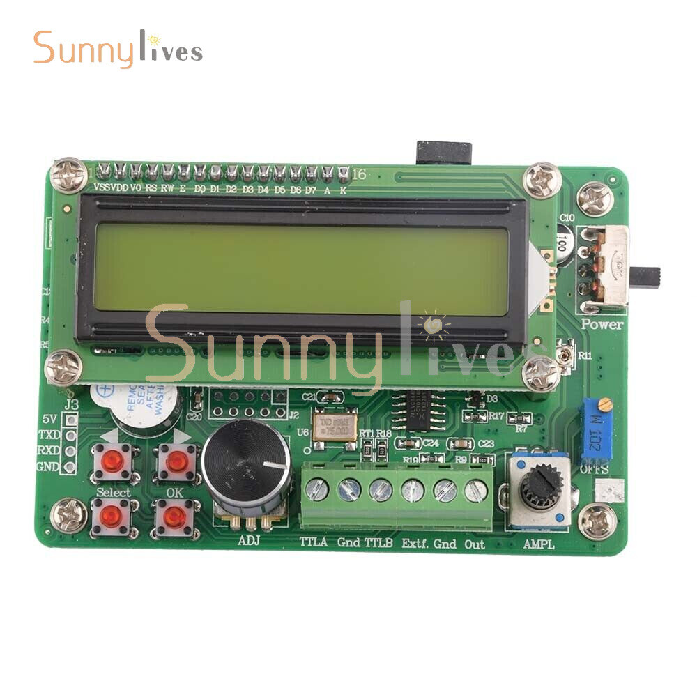 DDS Function 5MHz Signal Generator Module Sine/Triangle/Square Wave TTL Output.