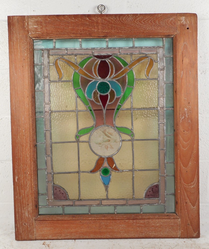 Vintage Stained Glass Window Panel (3143)NJ