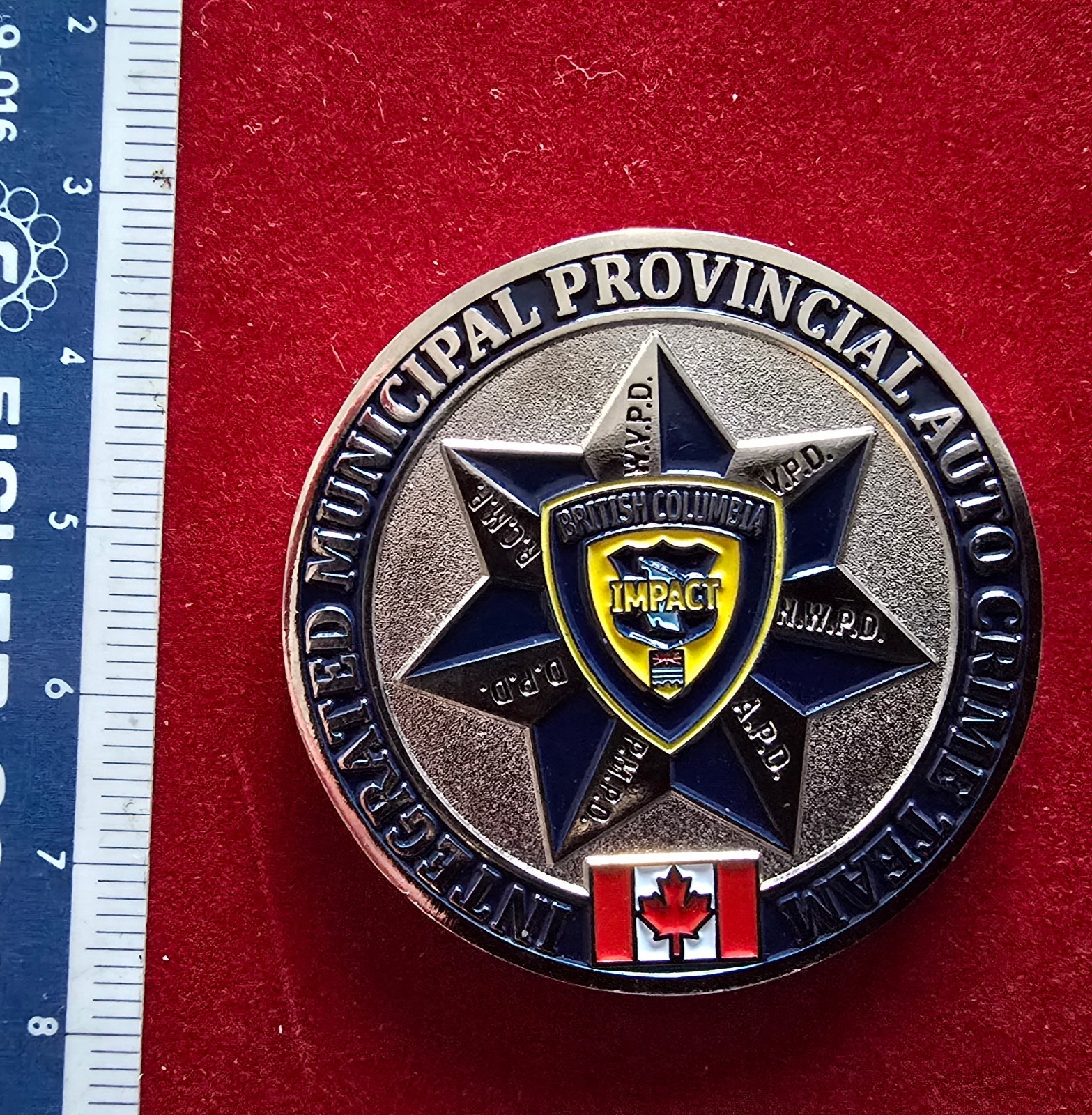 Canada BC Police Provincial Auto Theft Challenge Coin