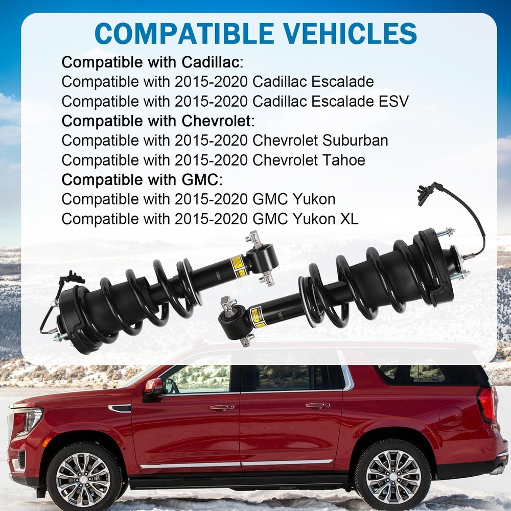 Front Air Strut Shock Absorber with Spring Magnetic Assembly Compatible with ...