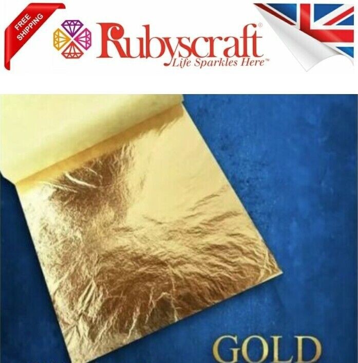 Gold leaf 14x14cm 100% Gold leaf sheets - 25 sheets