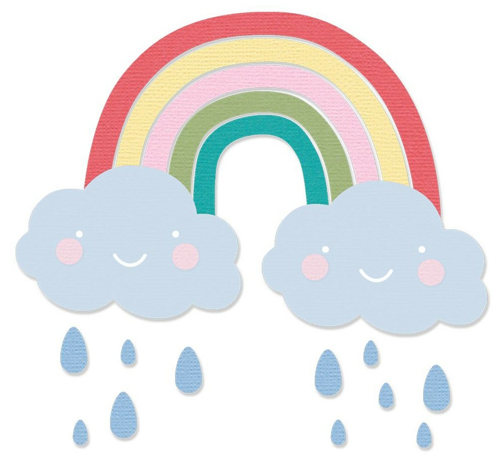 Sizzix Thinlits Rainbow 6pc set #665031 Retail $12.99 Retired!