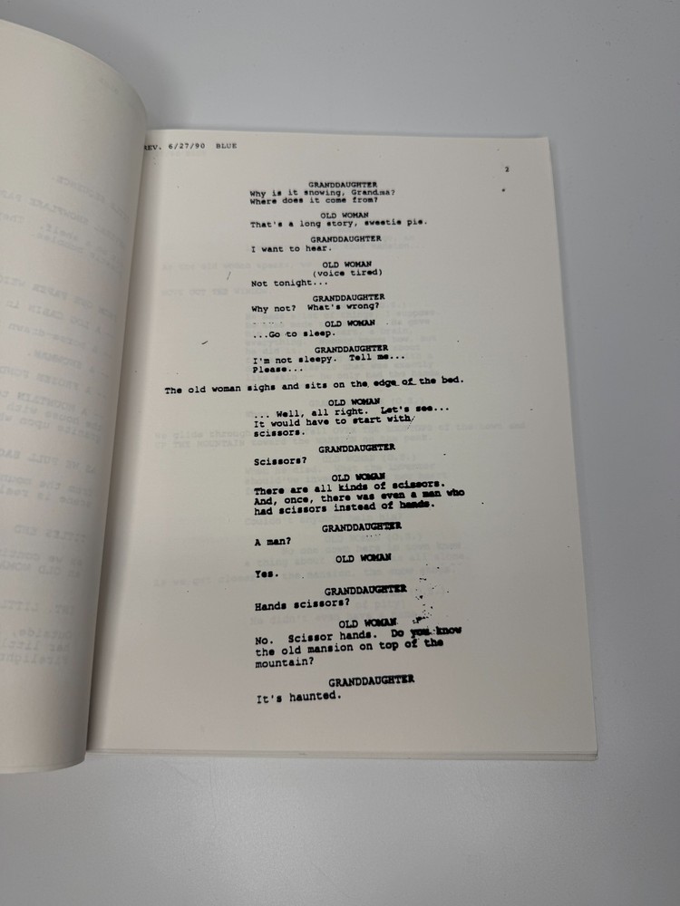 Edward Scissorhands (1990) Original Screenplay Script – Revised First Draft