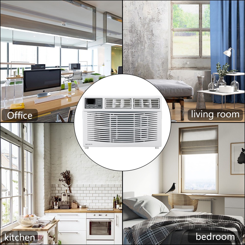 24000 BTU Window Air Conditioner, AC Unit with Timer Remote 230V