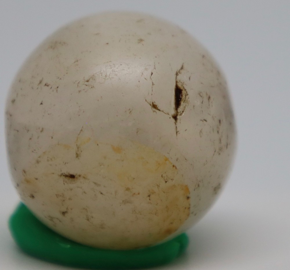ancient unique white agate bead 21.5mm / 20.5mm