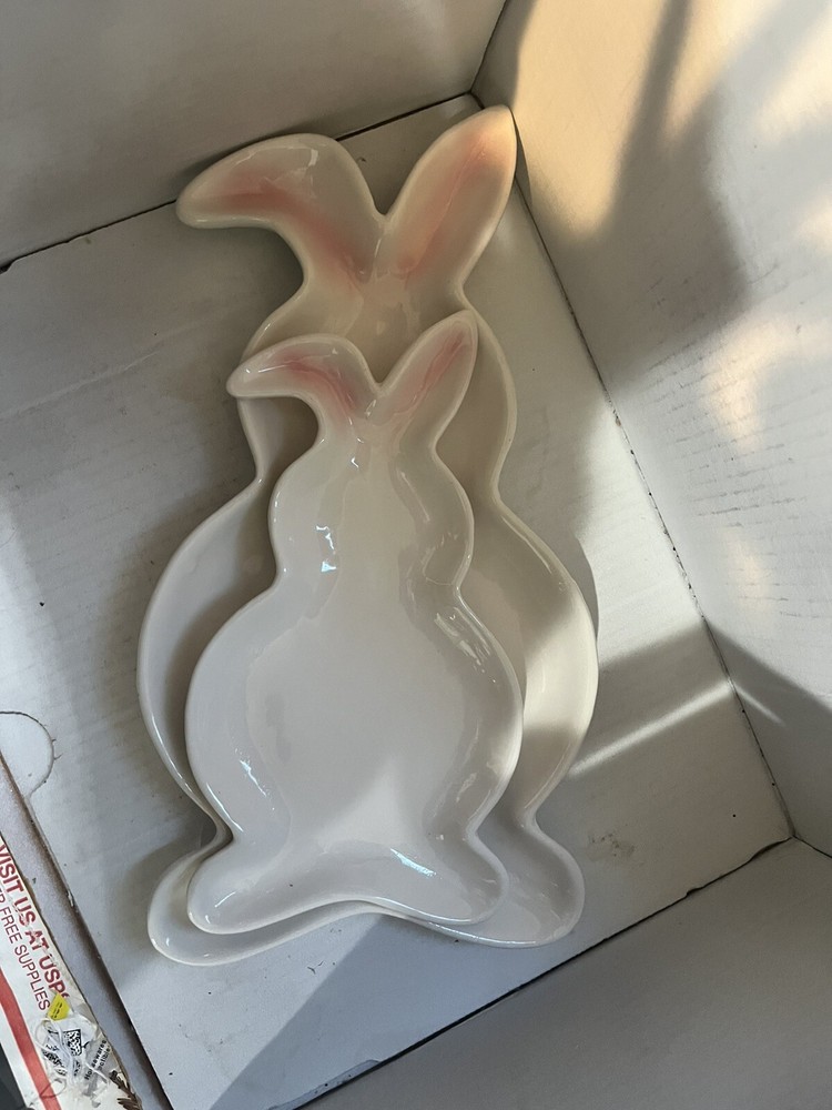 Rabbit Nesting Trays Home Essentials (2) Easter Bunny