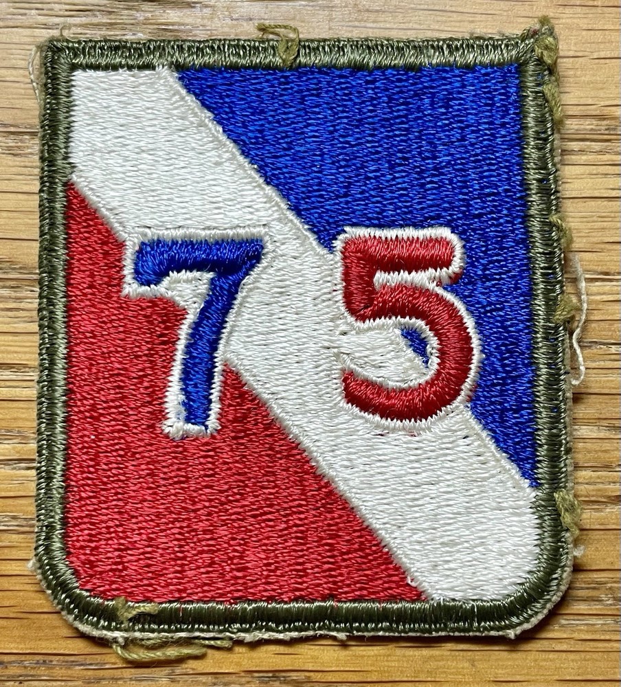 ORIGINAL WWII - U.S. 75th DIVISION PATCH CUT EDGE - WORN