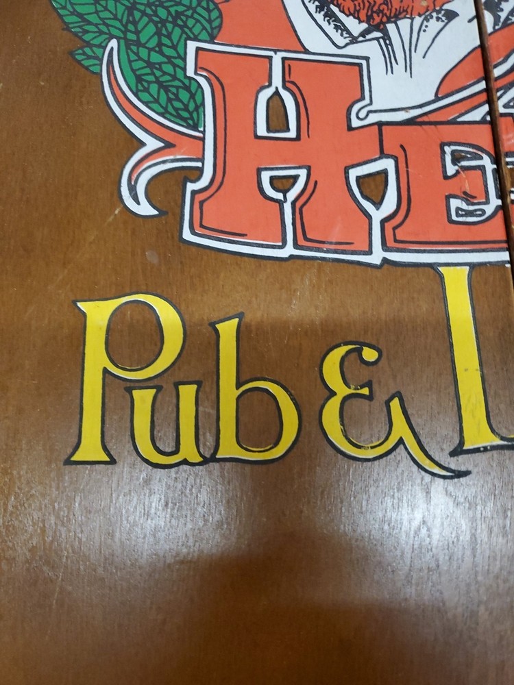 Kings Head Pub & Lodging Dart Board Set Missing Darts Used