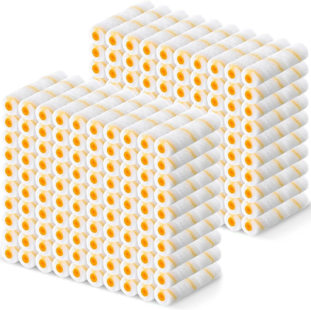 150 Pcs 6" x 1/2" Paint Roller High Density Microfiber Roller Refills Mini ...