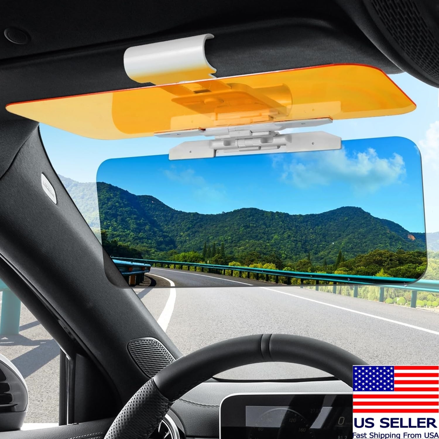 Day and Night Anti-Glare Polarized Car Sun Visor Extender Universal for Car SUV