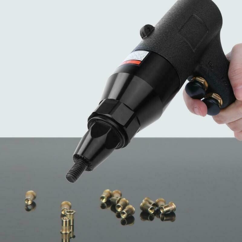 Pneumatic Rivet Nut Gun Rivnut Setting Gun Riveter Air Riveting Tool M6-M8 1/4''