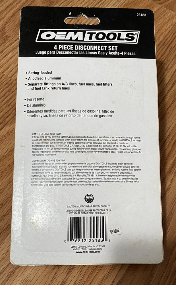 OEM TOOLS 4 Piece Disconnect set